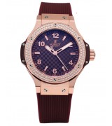 Hublot Big Bang 38mm Automatic Watch Brown Checkered Dial