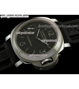 Panerai Pam111 Quartz  Watch - Black Dial - Black Rubber Strap
