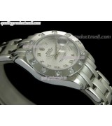 Rolex Masterpiece Ladies Automatic Watch-Silver Dial Silver Roman markers-Stainless Steel Masterpiece Bracelet