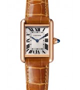 Cartier Tank Louis Quartz Ladies Watch Brown Leather 29.5*22.0mm
