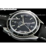 Omega Planet Ocean 45 MM Ultimate Swiss - Black Dial- Black Leather Strap