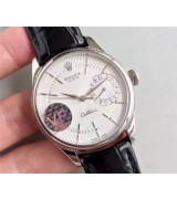 Rolex Cellini Date Swiss 3165 Automatic Watch White Dial 39MM 