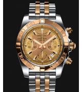 Breitling Chronomat Automatic Chronograph Gold Dial 44mm