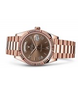 Rolex Day-Date 228235-0002 Swiss 3255 Automatic Watch Chocolate Dial 40MM 