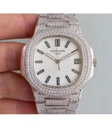 Patek Philippe Nautilus Automatic Watch Diamonds Bracelet 40mm