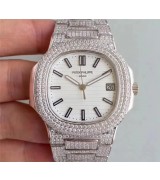 Patek Philippe Nautilus Automatic Watch Diamonds Bracelet 40mm
