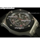 Audemars Piguet Royal Oak Orchard Limited Edition Chronograph-Grey Checkered Dial-Black Rubber Strap