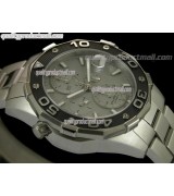 Tag Heuer Aquaracer 500M Chronograph-Grey Dial-Stainless Steel Link Strap