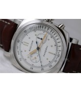 Panerai Radiomir 1940 Chronograph Swiss Automatic Chronograph-White Dial Brown Leather Strap