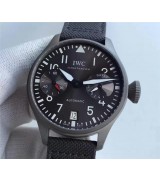 IWC Pilot 7 Days Swiss Automatic Chronograph Black Gray Dial  