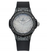 Hublot Big Bang Automatic Watch Full Diamonds Black Case