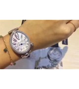 Breguet Reine De Naples Automatic Watch Gray Leather