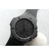 Hublot Big Bang All Black II Limited Edition Chronograph-All Black Dial Numeral Hour Markers-Black Rubber Strap