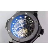 Hublot Big Bang Flying Tourbillon Swiss Manual Watch-Full Black Skeleton Dial