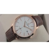 Vacheron Constantin Patrimony Silver Swiss 2824 Automatic Man Watch Rose Gold