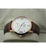 Piaget Altiplano Small Seconds Swiss 2824 Movement-Brown Strap White Dial