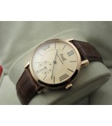 Piaget Altiplano Small Seconds Swiss 2824 Movement-Brown Strap Golden Dial