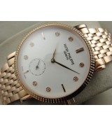 Patek Philippe Calatrava Diamond Marker Rose Gold Swiss 2824 Automatic Watch 