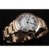 Cartier Ballon Bleu Silver White Swiss 2836 Automatic Man Watch W69006Z2 42mm