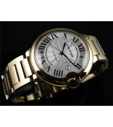 Cartier Ballon Bleu Silver White Swiss 2836 Automatic Man Watch W69006Z2