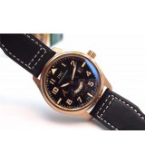 IWC Polit UTC Antoine de Saint Exupery Swiss Automatic Watch-Brown Dial/ Brown Leather Strap IW326103
