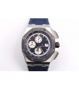 Audemars Piguet Royal Oak Offshore Swiss Automatic Chronograph-Dark Blue Rubber Strap