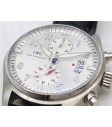 IWC Pilot Swiss Automatic Chronograph White Dial