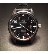 IWC Pilot Mark XVII Swiss Automatic Man Watch IW326501-Black Dial-Black Leather Strap