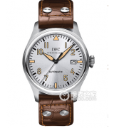 IWC Pilot Father and Son Edition Automatic Watch IW5004-Silver Dial-Brown Leather Strap 