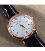 Top Sale IWC Portofino Swiss Genuine 2824-2 Automatic Watch Rose Gold