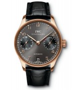 IWC Portuguese 7 Days Swiss Automatic Man Watch IW500125-Rose Gold Case-Black Dial