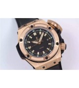 Hublot Big Bang King Diver Swiss Chronograph Watch Rose Gold Black Dial