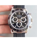 Rolex Daytona Cosmograph Swiss Chonograph Rubber Black Dial (Clone)