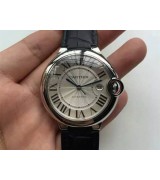 Cartier Ballon Bleu W69017Z4 Swiss 2836 Automatic Watch - Silver Dial For Men 42mm 