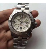 Breitling SuperOcean Swiss Automatic Watch-White Dial with Dot Markers- Stainless Steel Bracelet