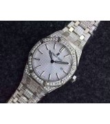 Audemars Piguet Royal Oak Swiss Quartz Watch Diamonds For Women