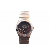 Omega Constellation Automatic Women Watch-Stars Black Dial Stainless Steel