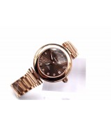 Omega Ladymatic Automatic Women Watch-Rose Gold Casing Brown Dial 