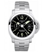 Panerai Luminor GMT PAM00297 Automatic Watch SS Black Dial