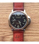 Panerai Luminor Marina 8 Days Swiss Automatic-Black Dial Brown Leather PAM00510