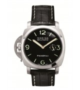 Panerai Marina Militare PAM00217 Lefthand Handwound Watch-Black Dial Black Leather