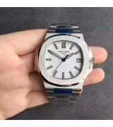 Patek Philippe Nautilus Swiss Cal.324 Automatic Watch White Dial 