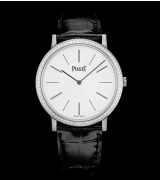 Piaget Altiplano Hand-Wound Watch Steel White Dial 38mm