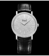 Piaget Altiplano Hand-Wound Watch Steel White Dial 38mm