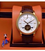 Patek Philippe Complication 479620 Yellow Gold Swiss Automatic Watch Power Reserve - Brown Bracelet