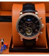 Patek Philippe Complication 496400 Day-Night Cycle Swiss Automatic Watch Roman Numeral Black Face