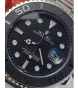 Rolex Yacht-Master II Swiss Automatic Watch-Black Dial with Dot Markers-Black Ceramic Bezel