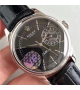 Rolex Cellini Date Swiss 3165 Automatic Watch Black Dial 39MM 
