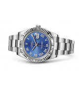 Rolex Datejust II Swiss Automatic Watch Royal Blue Oyster Bracelet 41MM