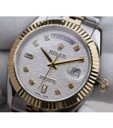 Rolex Day-Date Swiss Automatic Watch 18K Gold Midlink Jubilee Bracelet
